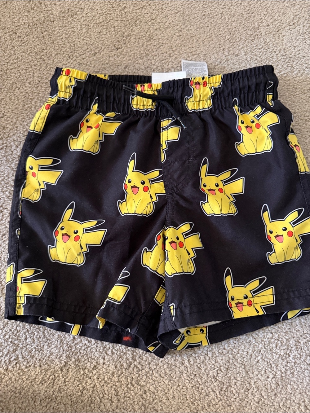 Pokemon Black and Yellow Pikachu Kids Swim Trunks